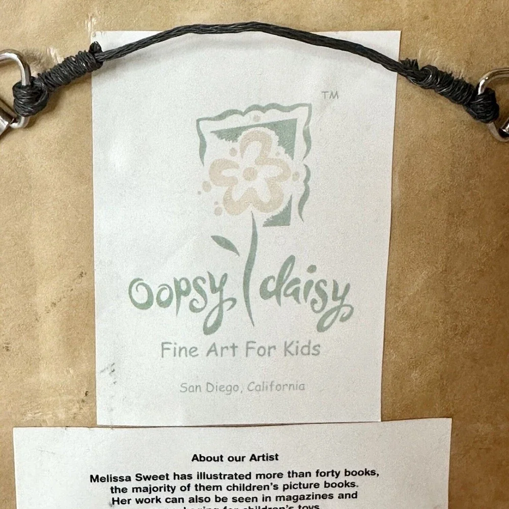 lot‎ of 2 Oopsy Daisy kids 5x7” art work By Melissa Sweet Wall Decor